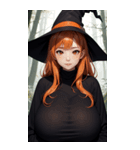 ハロウィン魔女写真限定版（個別スタンプ：26）