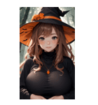 ハロウィン魔女写真限定版（個別スタンプ：32）