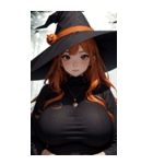 ハロウィン魔女写真限定版（個別スタンプ：34）