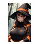 ハロウィン魔女写真限定版（個別スタンプ：37）