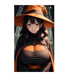ハロウィン魔女写真限定版（個別スタンプ：38）