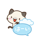 小さいシャム猫【吹き出し】（個別スタンプ：12）
