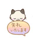 小さいシャム猫【吹き出し】（個別スタンプ：28）