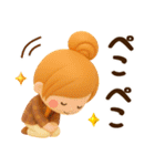 秋冬ず～っと使える♡3Dほのぼのカノジョ（個別スタンプ：12）