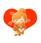 秋冬ず～っと使える♡3Dほのぼのカノジョ（個別スタンプ：31）