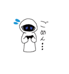 Simple白フード君（個別スタンプ：11）