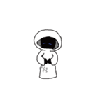 Simple白フード君（個別スタンプ：14）