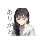 清楚な女の子のカフェタイム（個別スタンプ：3）