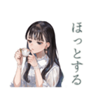 清楚な女の子のカフェタイム（個別スタンプ：11）