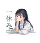 清楚な女の子のカフェタイム（個別スタンプ：12）