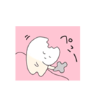 動く！ゆるい歯たちの日常。②（ピンク）（個別スタンプ：5）