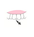 動く！ゆるい歯たちの日常。②（個別スタンプ：2）