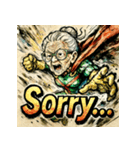 SMASH！！ヒーロー婆ちゃん（個別スタンプ：28）