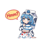 牛乳パックモチーフの女の子たち（個別スタンプ：7）