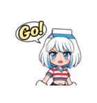 牛乳パックモチーフの女の子たち（個別スタンプ：9）