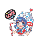 牛乳パックモチーフの女の子たち（個別スタンプ：22）