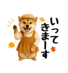 【秋冬】ずっと使える可愛い柴犬（個別スタンプ：22）