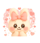 3D風❤️らぶうさ❤️秋冬ふんわりらぶ❤️（個別スタンプ：20）