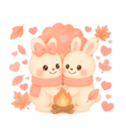 3D風❤️らぶうさ❤️秋冬ふんわりらぶ❤️（個別スタンプ：25）