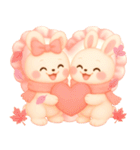 3D風❤️らぶうさ❤️秋冬ふんわりらぶ❤️（個別スタンプ：29）