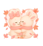 3D風❤️らぶうさ❤️秋冬ふんわりらぶ❤️（個別スタンプ：31）