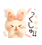3D風❤️らぶうさ❤️秋冬ふんわりらぶ❤️（個別スタンプ：33）