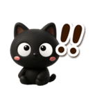 【飛び出す】クロネコすたんぷ☆3D（個別スタンプ：12）