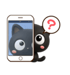【飛び出す】クロネコすたんぷ☆3D（個別スタンプ：21）
