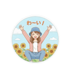 ひまわりフェスタのひまわり娘（個別スタンプ：6）