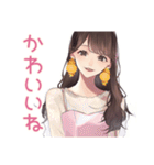 ガーリー女子の優しいお祝い♡（個別スタンプ：22）