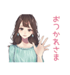 ガーリー女子の優しいお祝い♡（個別スタンプ：25）