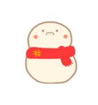 淡色ゆきだるまくん(赤)（個別スタンプ：2）