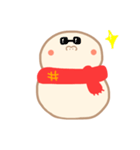 淡色ゆきだるまくん(赤)（個別スタンプ：8）