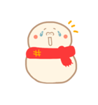 淡色ゆきだるまくん(赤)（個別スタンプ：10）
