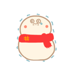 淡色ゆきだるまくん(赤)（個別スタンプ：11）