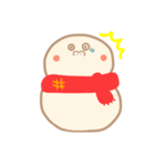 淡色ゆきだるまくん(赤)（個別スタンプ：12）