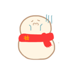 淡色ゆきだるまくん(赤)（個別スタンプ：13）