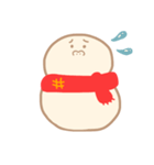 淡色ゆきだるまくん(赤)（個別スタンプ：14）