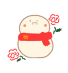 淡色ゆきだるまくん(赤)（個別スタンプ：16）