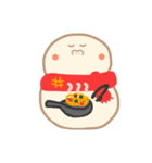 淡色ゆきだるまくん(赤)（個別スタンプ：17）