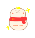 淡色ゆきだるまくん(赤)（個別スタンプ：18）