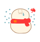 淡色ゆきだるまくん(赤)（個別スタンプ：19）