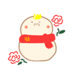 淡色ゆきだるまくん(赤)（個別スタンプ：20）