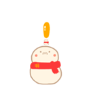 淡色ゆきだるまくん(赤)（個別スタンプ：25）
