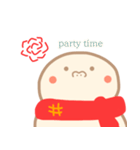 淡色ゆきだるまくん(赤)（個別スタンプ：34）