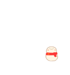 淡色ゆきだるまくん(赤)（個別スタンプ：36）