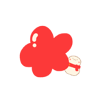 淡色ゆきだるまくん(赤)（個別スタンプ：39）