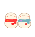 淡色ゆきだるまくん(赤)（個別スタンプ：40）