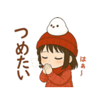 女の子と小鳥 冬の出来事（個別スタンプ：5）