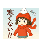 女の子と小鳥 冬の出来事（個別スタンプ：7）